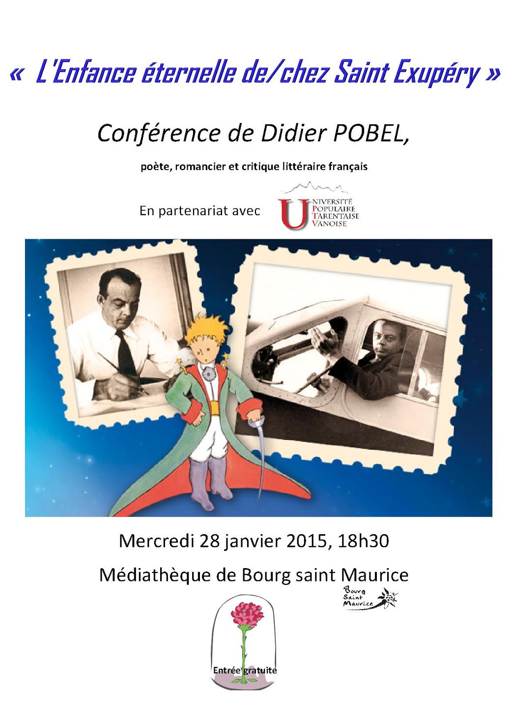 Conférence : « L’enfance éternelle de/chez Saint Exupéry » par Didier Pobel