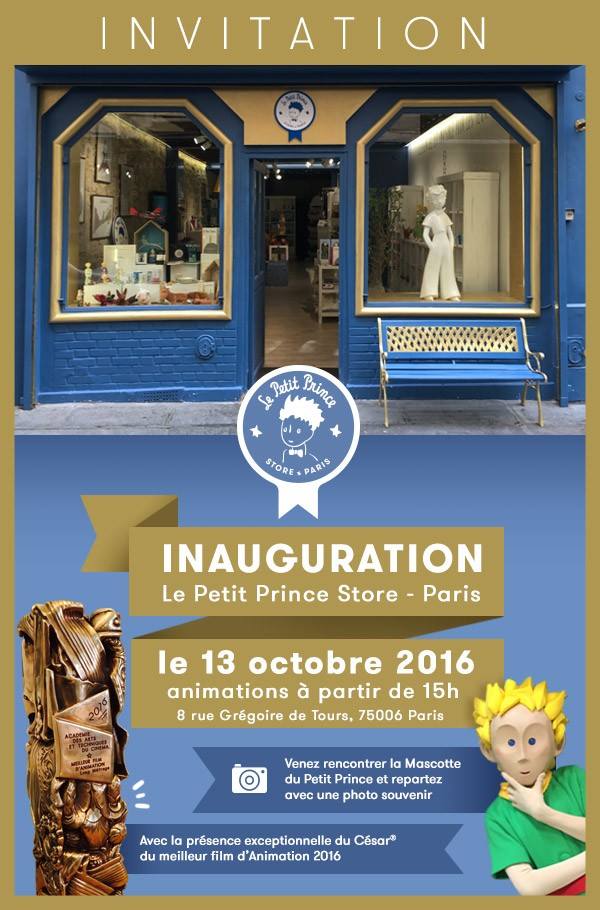 Inauguration du Petit Prince Store Paris le 13 octobre 2016