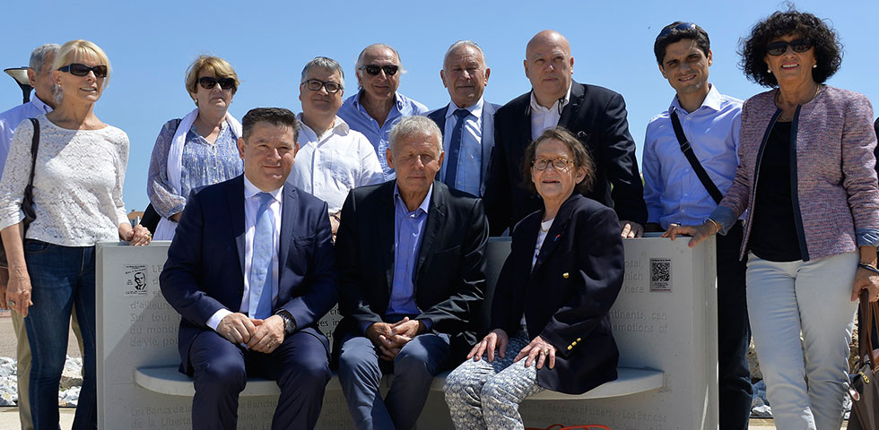 Inauguration des Bancs de la Liberté dédiés à Antoine de Saint Exupéry